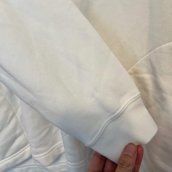 Nike Men's Bright White Funnel Mock Neck Pullover Sweatshirt Never Worn - Picture 6 of 9